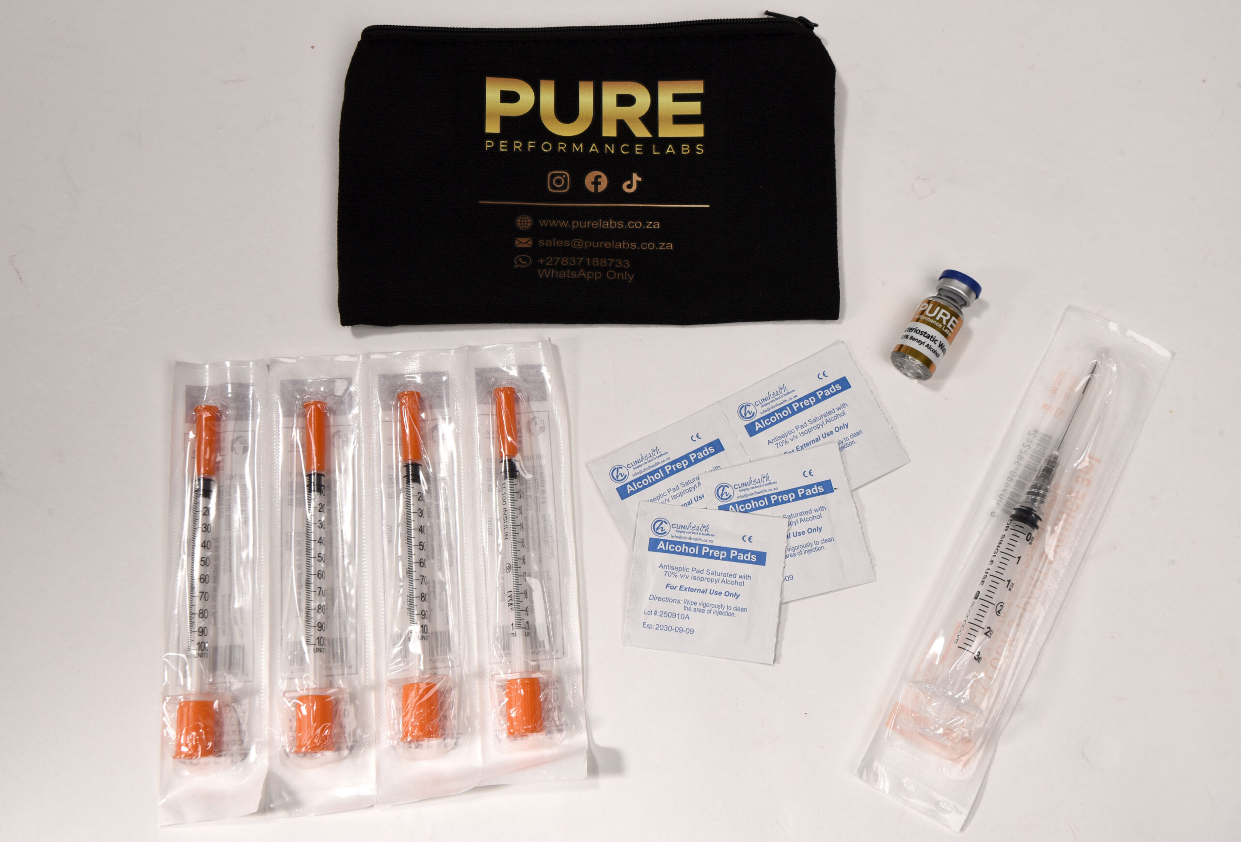 Pure Performance Labs complimentary purchase kit included with every qualifying vial